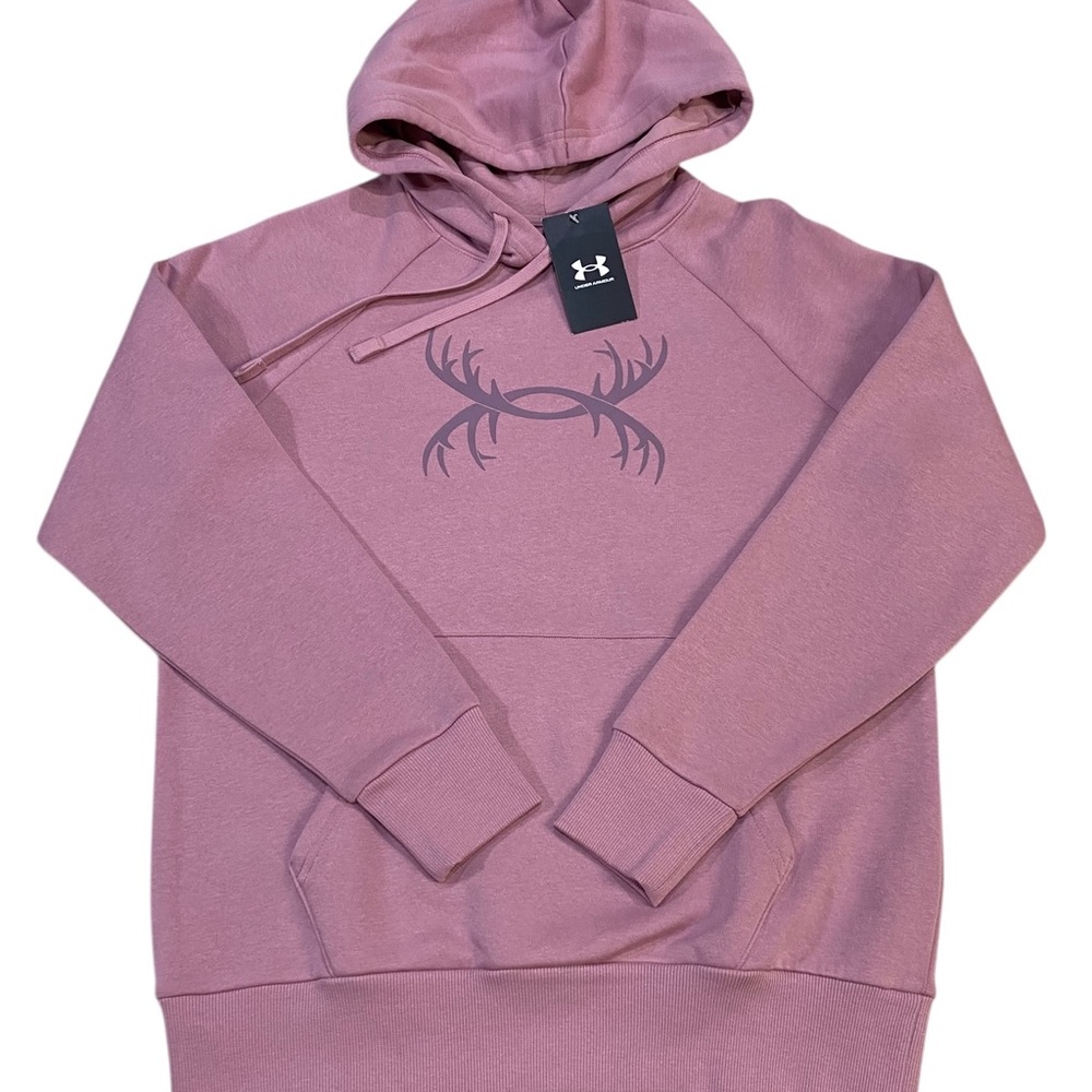 Under Armour Women’s UA Rival Antler Hoodie Pink Small New With Tags